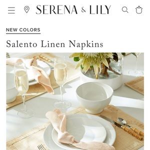 Serena & Lily Linen Napkins Set 8